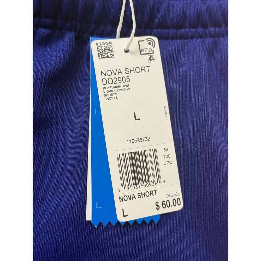 2016 ADIDAS Originals Nova Shorts Blue Pink White Sz Large L DQ2905 $60 NWT - Picture 6 of 7